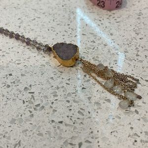 Druzy Amethyst Necklace